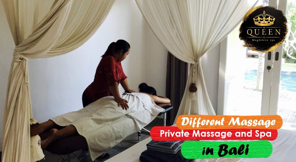 Professional therapist providing a private home massage spa in a Bali villa